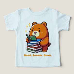 Oso lindo leyendo con libros Kawaii