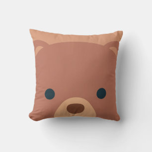 Oso marrón y lindo   COJÍN DECORATIVO