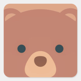Oso marrón y lindo | PEGATINA