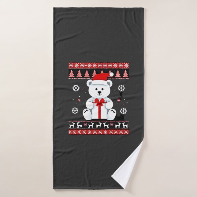 Oso Navidad Navidad (5) (Toalla de baño)