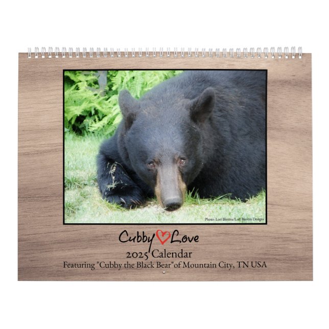 Oso Negro - Calendario Cubby Love 2025 (Tapa)