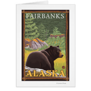 Oso negro en el bosque - Fairbanks, Alaska