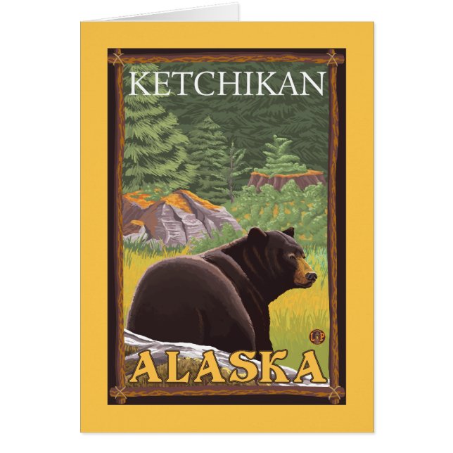 Oso Negro en el bosque - Ketchikan, Alaska (Frente)