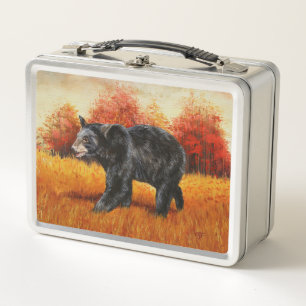 Oso Negro en el bosque otoñal