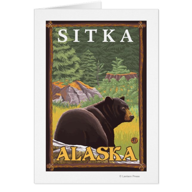 Oso Negro en el bosque - Sitka, Alaska (Frente)