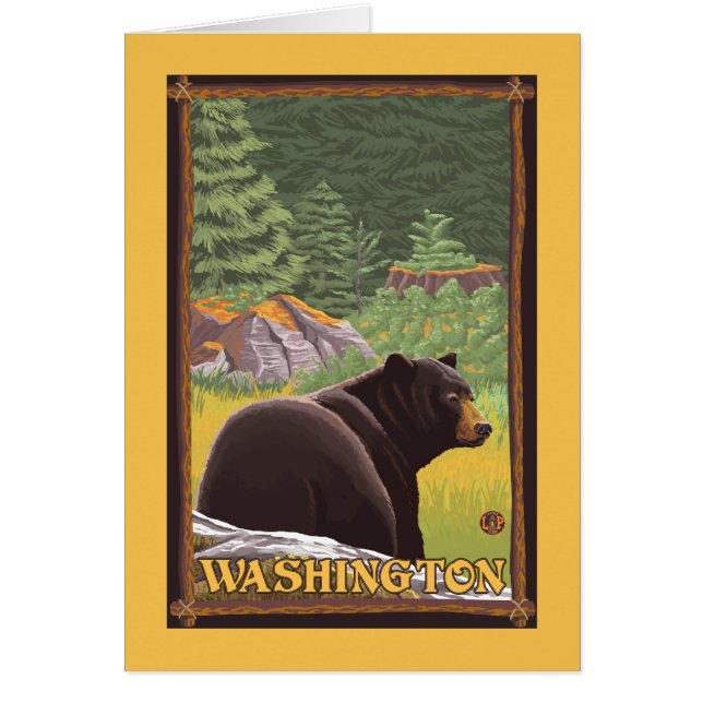 Oso Negro en el bosque - Washington (Frente)