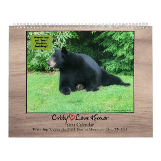 Oso Negro - Humor De Amor Cubby 2025 Calendario