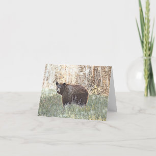 Oso negro marrón - Tarjeta en blanco