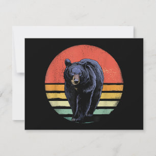 Oso negro retro vintage