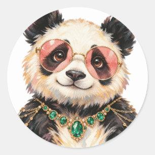 Oso Panda Acuarela Calcomanía de Arte de Animal