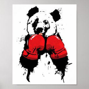 Oso Panda Boxeador Arte Pop