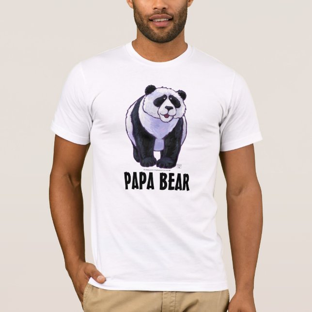 Oso Panda, papá lleva camiseta ligera masculina