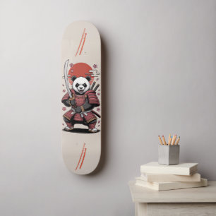 Oso Panda Samurái guerrero monopatín