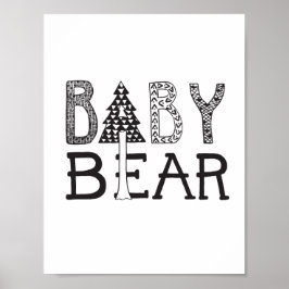 Oso para bebés - Poster de arte en la habitación d