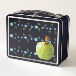 Oso pequeño y manzana verde