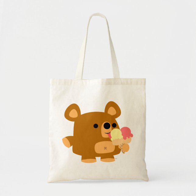 Oso Personalizado lindo con bolsa de helado (Frente)