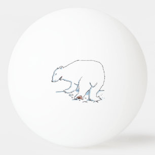 Oso polar 1 estrella de ping pong bola