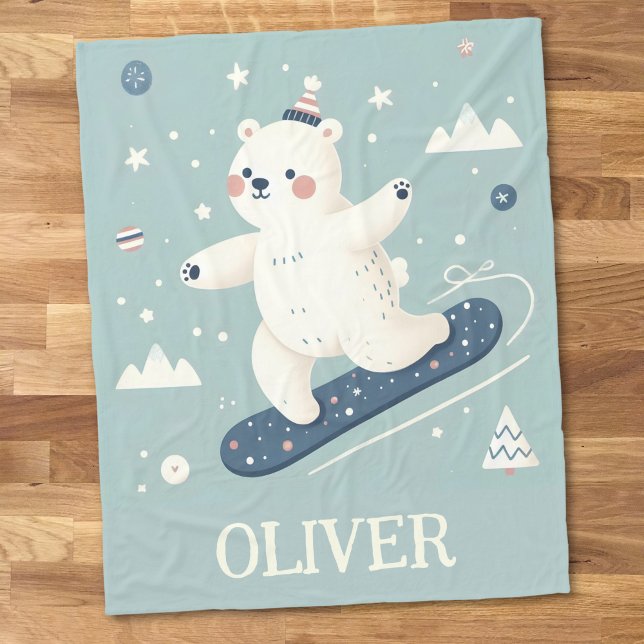Oso Polar Adorable en Snowboarding  (Subido por el creador)