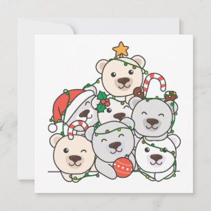 Oso Polar Árbol de Navidad Gracioso Navidad Animal