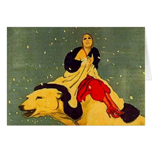 Oso polar Art Deco de Marcello Dudovich Padova (Anverso (Horizontal))