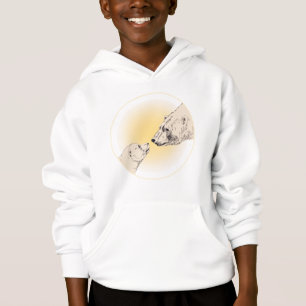 Oso Polar Arte Niños Hoodie Bear Niños Hoodie
