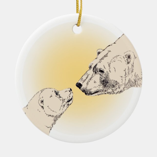 Oso Polar Arte Ornamento Oso Keepsake Regalos De O (Frente)