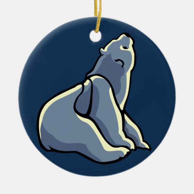 Oso Polar Arte Ornamento Oso Keepsake Regalos De O (Frente)
