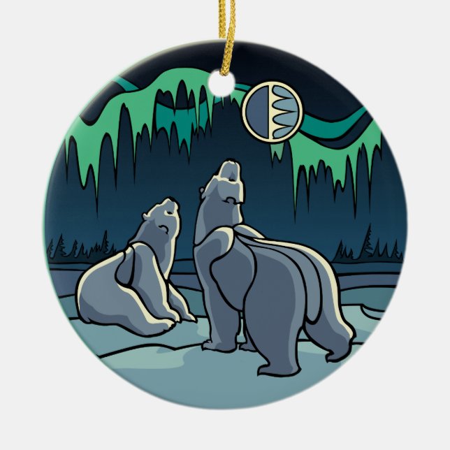 Oso Polar Arte Ornamento Oso Keepsake Regalos De O (Frente)