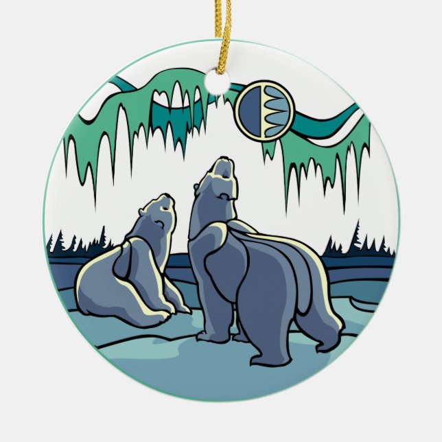 Oso Polar Arte Ornamento Oso Keepsake Regalos De O (Frente)