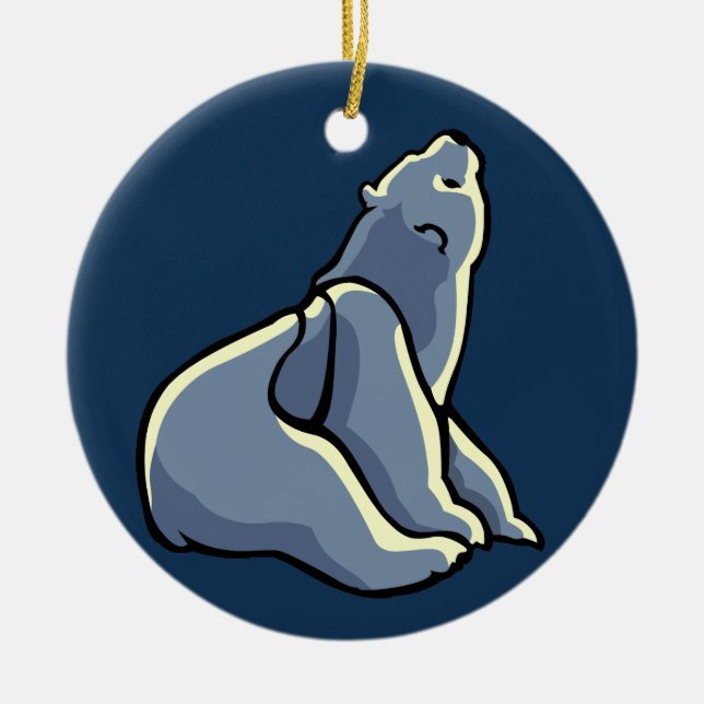 Oso Polar Arte Ornamento Oso Keepsake Regalos De O (Frente)