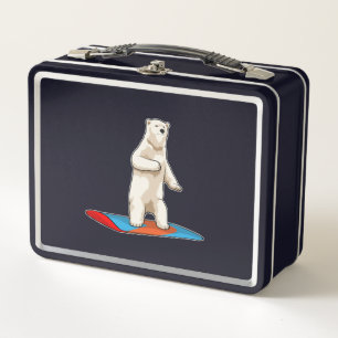 Oso polar como snowboard con Snowboard