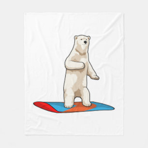 Oso polar como snowboard con Snowboard