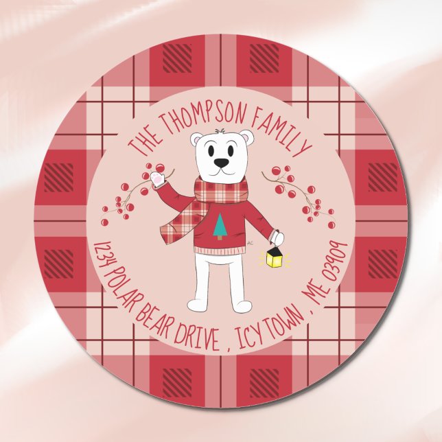 Oso Polar con Sellos para sobres de feriado de Lin (Subido por el creador)