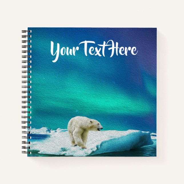 Oso polar - Cuaderno cuadrado (Anverso)