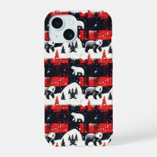 Oso Polar de Cuadros de Búfalo Rojo