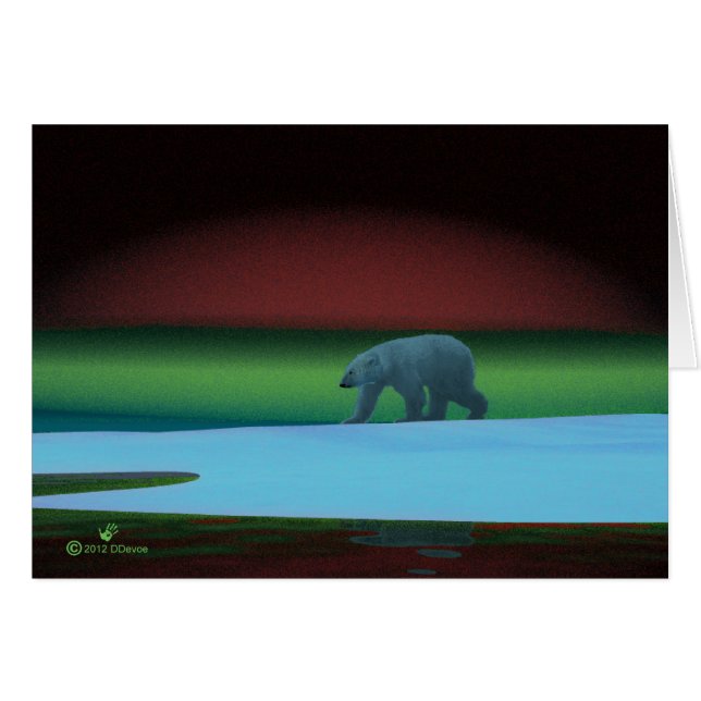 Oso Polar de Luces Polares (Anverso (Horizontal))