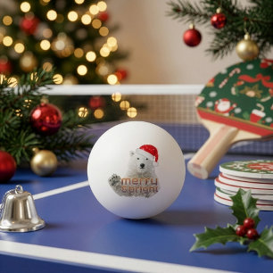 Oso Polar de Santa Bola de Ping Pong Beary Chris