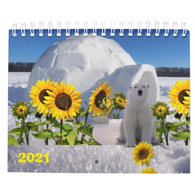 Oso polar del calendario 2021 (Reverso)