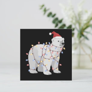 Oso Polar Divertido Navidad Amante de las Luces de