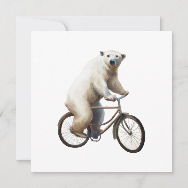 Oso Polar En Bicicleta (Anverso)