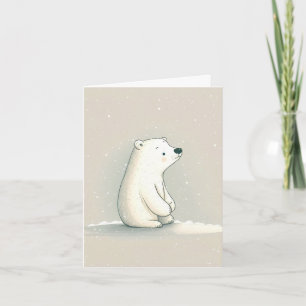 Oso Polar En Copos De Nieve