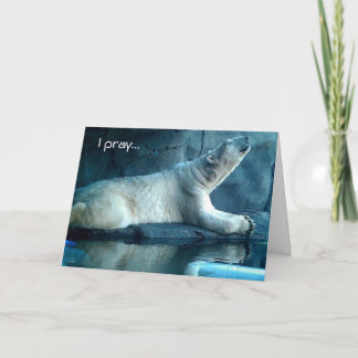 Oso Polar En Tarjeta De Cumpleaños De Oración