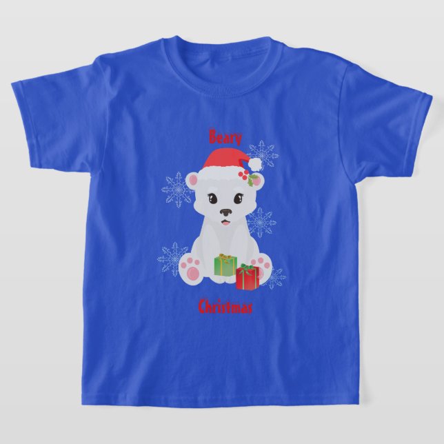 Oso polar navidades con camiseta de regalo (Distribución)