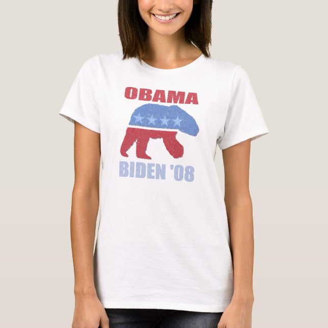 Oso Polar Obama Biden Camisa de Larga Manga para M (Anverso)