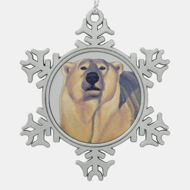 Oso Polar Ornament Holiday Bear Decoraciones Art (Anverso)