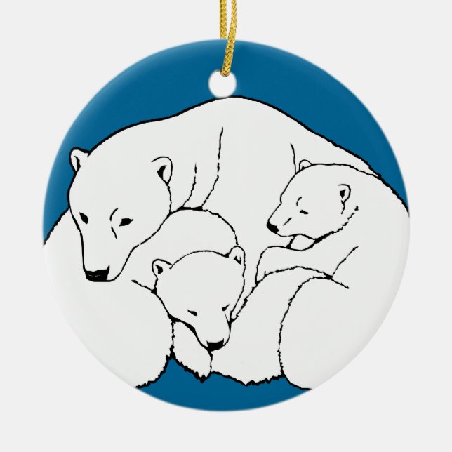 Oso Polar Ornamento de arte Madre Oso Regalo de os (Frente)