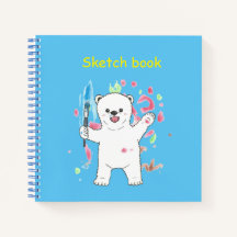 Oso polar pequeño libro de esbozo de Artist Square