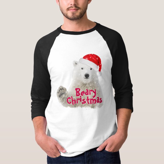 Oso Polar Santa | Camiseta de Navidades bearios (Anverso)