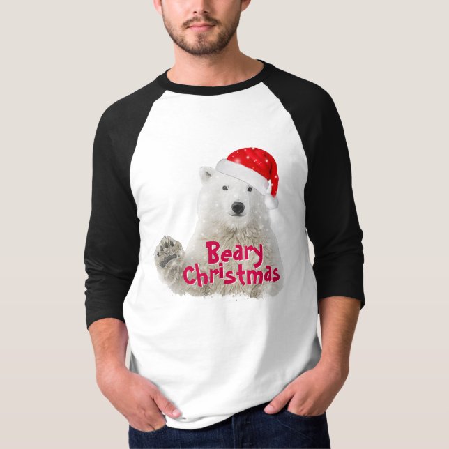 Oso Polar Santa | Camiseta de Navidades bearios (Anverso)