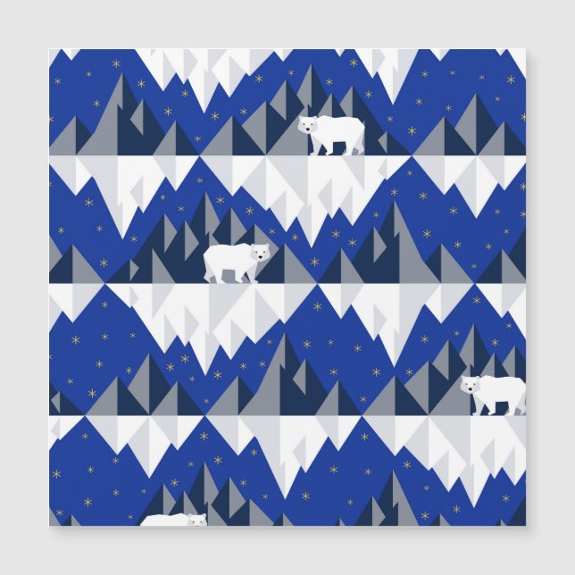 Oso Polar sobre el patrón Iceberg sin Marea. (Anverso)